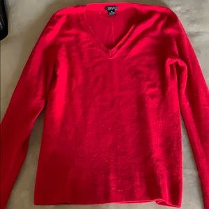 Red cashmere sweater